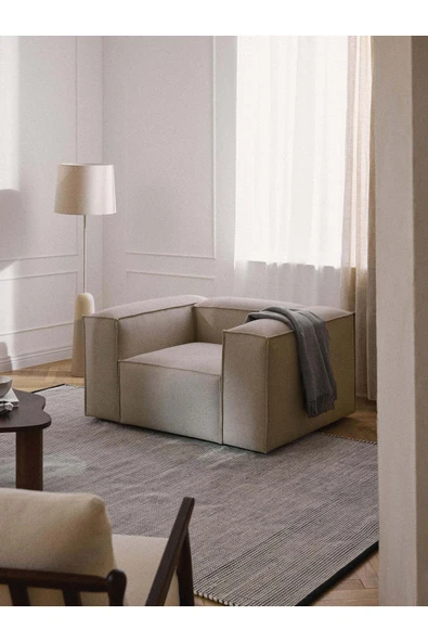 Mobilya Stant Most Mollis Berjer Silinebilir 10 Kahverengi Keten Kumaş Yumuşak Sünger (Evinize Teslim) - Resim 2