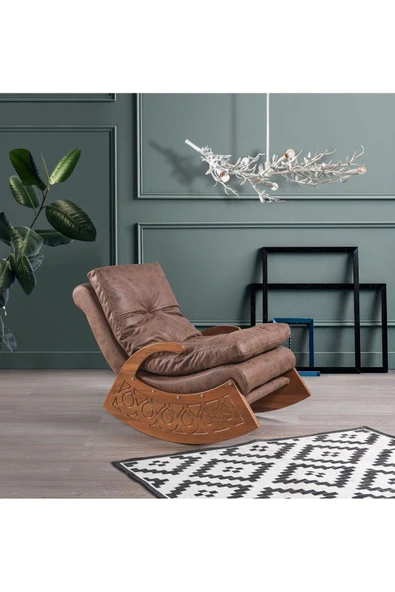 Mobilya Stant Most Woodarm %100 Ağaç Dinlenme Koltuğu 07 Kahverengi Nubuk Kumaş(EVİNİZE TESLİM) ürün görseli