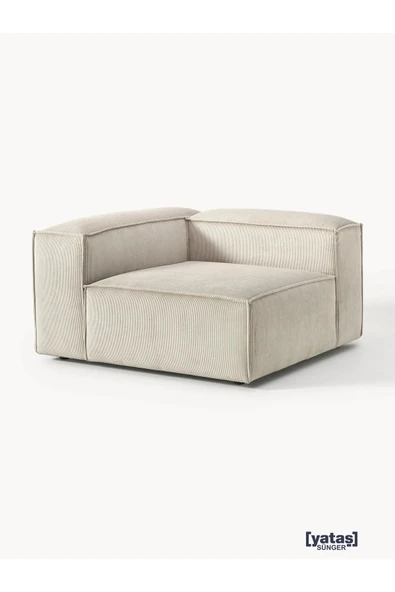 Mobilya Stant Most Mollis Köşe Modül Berjer 01 Fitilli Kırık Beyaz Kadife Kumaş Yumuşak Sünger (EVİNİZE TESLİM) ürün görseli