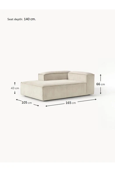 Mobilya Stant Most Mollis Plus Sol Köşe Dinlenme Fitilli Kırık Beyaz Kadife Kumaş Yumuşak Sünger(EVİNİZE TESLİM) - Resim 8