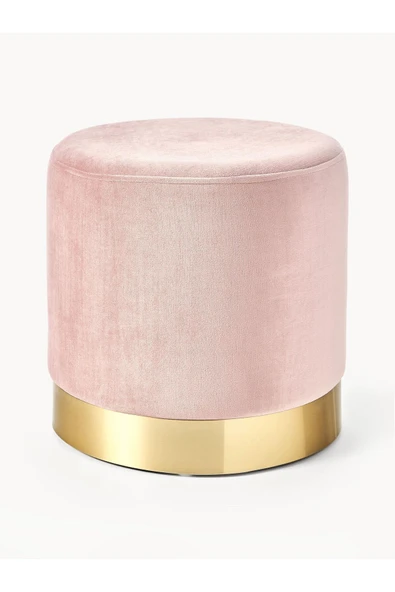 Mobilya Stant Most Ekol Premium Puf 11 Pembe Kadife Kumaş (Evinize Teslim) ürün görseli