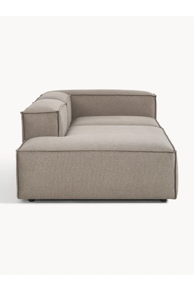 Mobilya Stant Most Mollis Pro 2 Modül Sol Kanepe 10 Kahverengi Keten Yumuşak Sünger(Evinize Teslim) - Resim 3