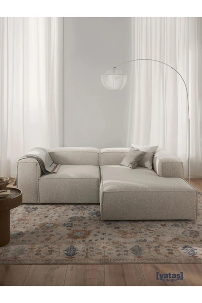 Mobilya Stant Most Mollis Plus Sağ Köşe 2 Modül Köşe 01 Lüks Beyaz Bukle Kumaş Yumuşak Sünger(EVİNİZE TESLİM) ürün görseli