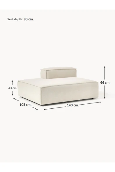 Mobilya Stant Most Mollis Sol Pro Köşe Modül 01 Kırık Beyaz Keten Kumaş Yumuşak Sünger(EVİNİZE TESLİM) - Resim 6