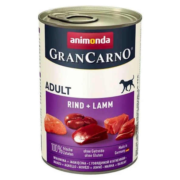 Animonda Gran Carno Adult Kuzu ve Sığır Etli Yetişkin Köpek Konservesi 400gr ürün görseli 1