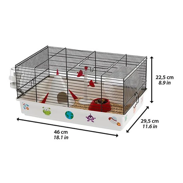 Ferplast Criceti 9 Hamster Kafesi Uzay Temalı - 2