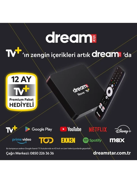 Dreamstar Nova Tünerli Android Box  12 ay Tv +Plus Premium Hediyeli - 7