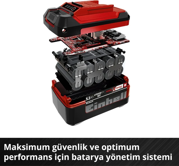 Einhell 2x18V 5,2 Ah Power-X-Change Twinpack Akü - 4511526 - 8