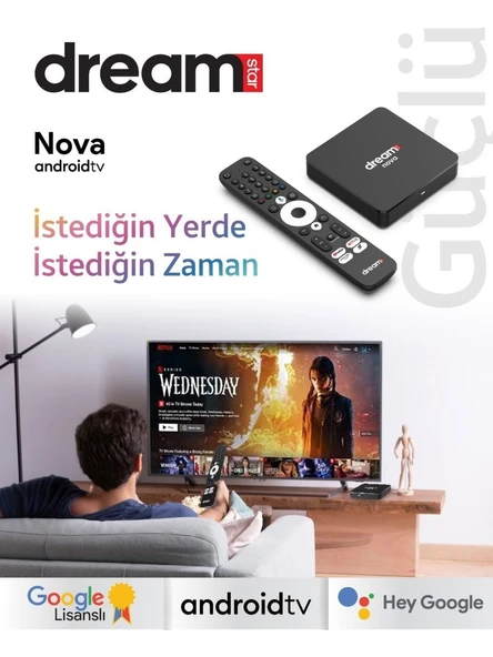 Dreamstar Nova 4K Lisanslı Android Tv Box Drm-Nova - 4