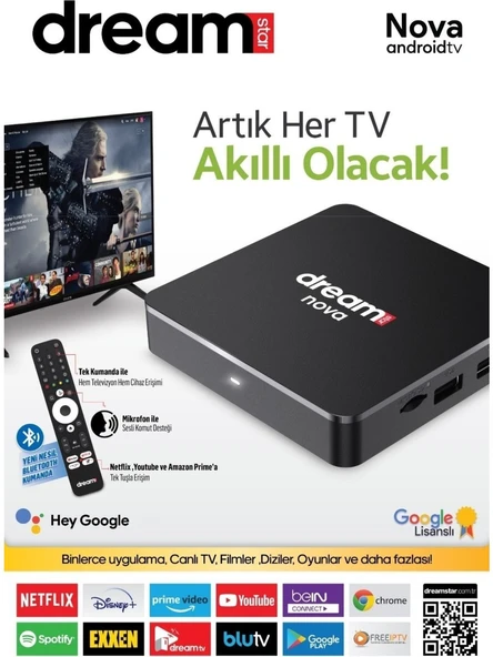 Dreamstar Nova 4K Lisanslı Android Tv Box Drm-Nova - 2