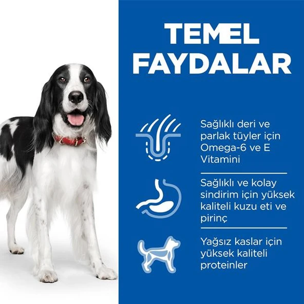 Hills Medium Adult Kuzu Etli Yetişkin Köpek Maması 12+2Kg Bonus Paket - 4