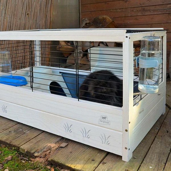 Ferplast Arena 100 Ahşap Tavşan Kafesi 100x62,5x51cm - 7