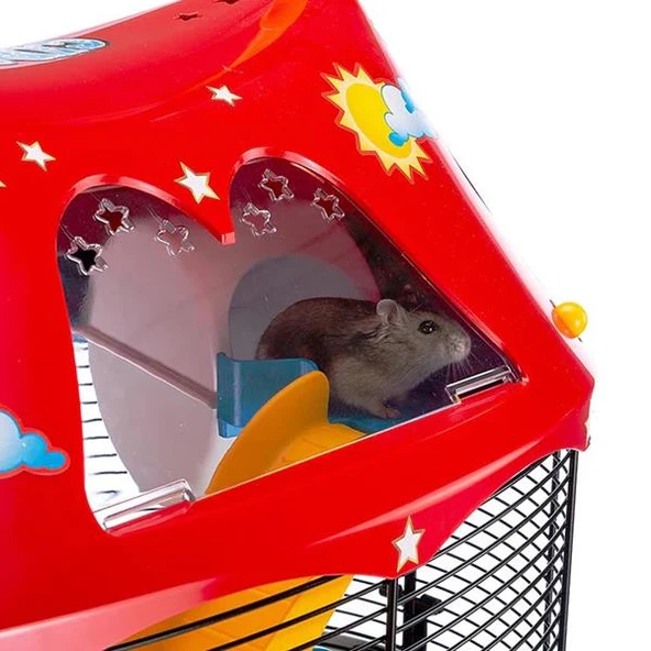 Ferplast Circus Fun Hamster Kafesi Siyah 49x34x42Cm - 7
