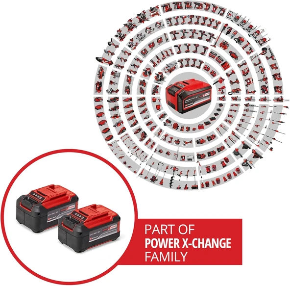 Einhell 2x18V 5,2 Ah Power-X-Change Twinpack Akü - 4511526 - 2