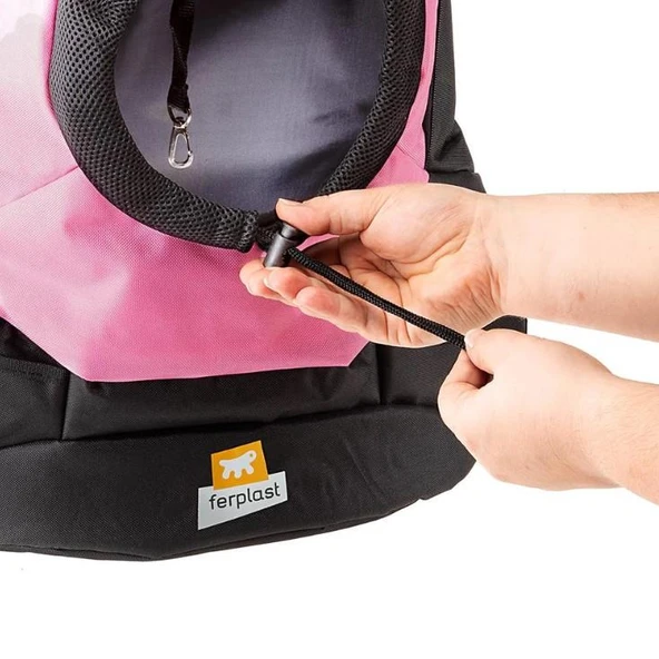 Ferplast Kangoo Küçük Irk Köpek Sırt Çantası Pembe 41x20x43cm - 3