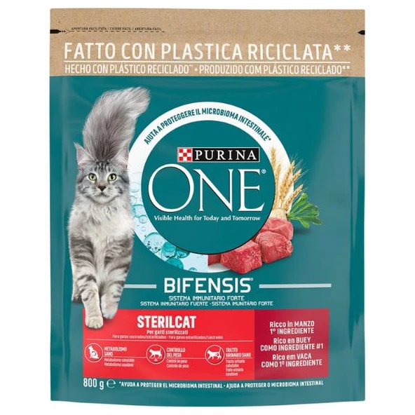Purina One Sığır Etli Yetişkin Kedi Maması 800gr
