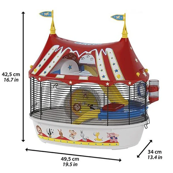 Ferplast Circus Fun Hamster Kafesi Siyah 49x34x42Cm - 2