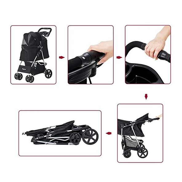 Zampa Favorite Kedi Köpek Puseti Pembe 46x78x99cm - Resim 2