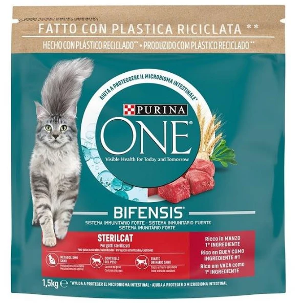 Purina One Sığır Etli Kısırlaştırılmış Yetişkin Kedi Maması 1.5 Kg