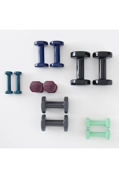 Decathlon Tek Ebat Domyos 1,5 Kg Dambıl X2 - Fitness Hafif Antrenman Dambıl Seti Mor 1,5 Kg Döküm - 3