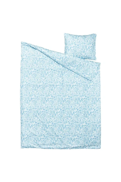 IKEA CYMBALBLOMMA beyaz-mavi 150x200/50x60 cm tek kişilik nevresim seti