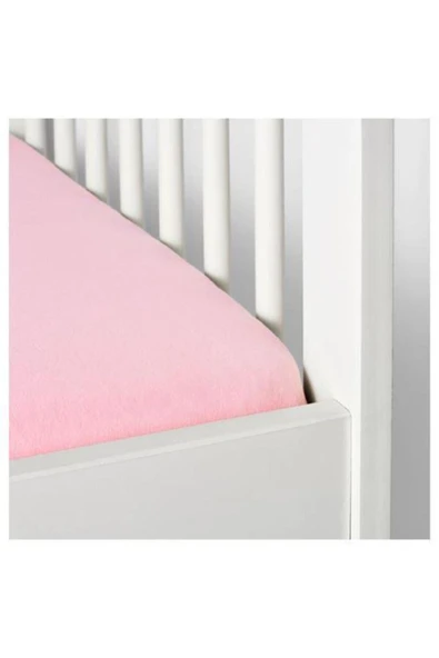 IKEA Len Lastikli Bebek Çarşafı, Beyaz-pembe - 2