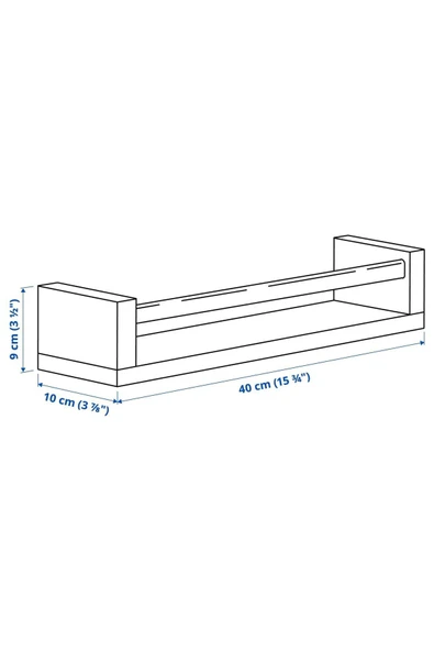 IKEA 2 Adet Mutfak Duvar Rafı Genişlik: 40 Cm İkea 2 Li Set Baharat Rafı Ahşap Raf - 3