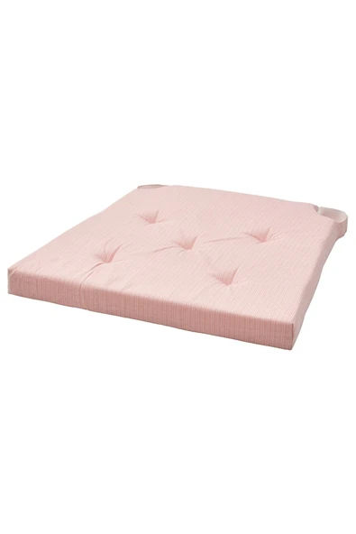 IKEA Justına Pembe Sandalye Minderi Cırt Cırt Bantlı 35/42x40x4 Cm Minder - 3