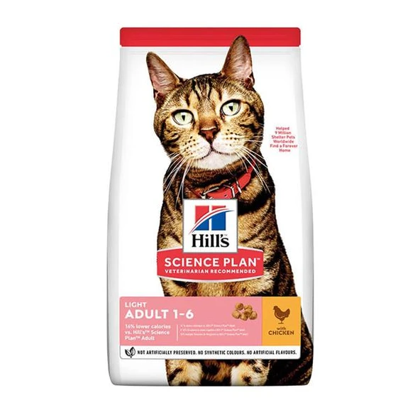 Hills Light Adult Tavuklu Yetişkin Kedi Maması 3 Kg