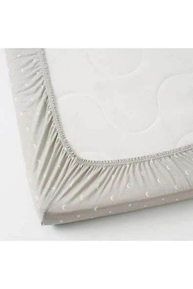 IKEA 2 Li Lastikli Çarşaf Seti, Bebek Beyaz-kahverengi 60x120 Cm Pamuklu-beşik Için - 4
