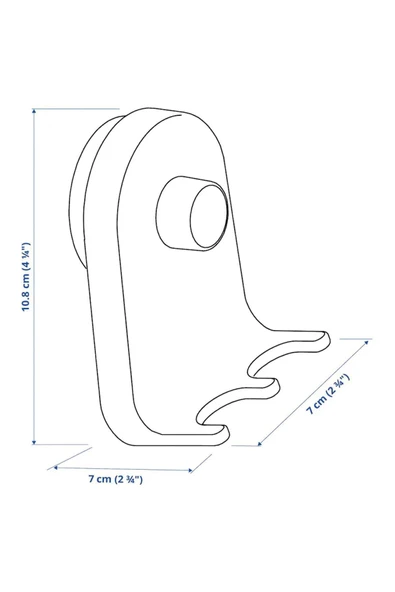 IKEA Vantuzlu 3 Lü Kanca Askı Mutfak Malzemeleri Askısı 7x11 Cm - 5