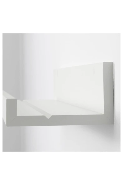 IKEA Ahşap Çerçeve Rafı 55x12 Cm Duvar Rafı Kitaplık Çerçevelik Raf Beyaz Bir Adet - 4