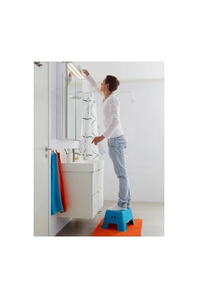 IKEA Bolmen Kaymaz Tabanlı Tabure Bebek Çocuk Banyo Taburesi - Mavi - 4