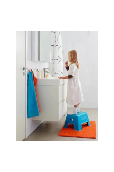 IKEA Bolmen Kaymaz Tabanlı Tabure Bebek Çocuk Banyo Taburesi - Mavi - 2