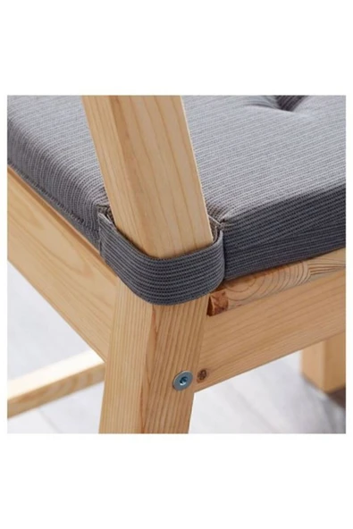 IKEA Justına 35/42x40 Cm Sandalye Minderi Gri - 4