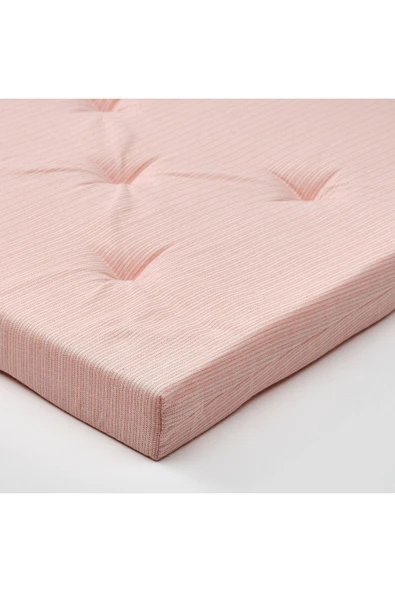 IKEA Justına Pembe Sandalye Minderi Cırt Cırt Bantlı 35/42x40x4 Cm Minder