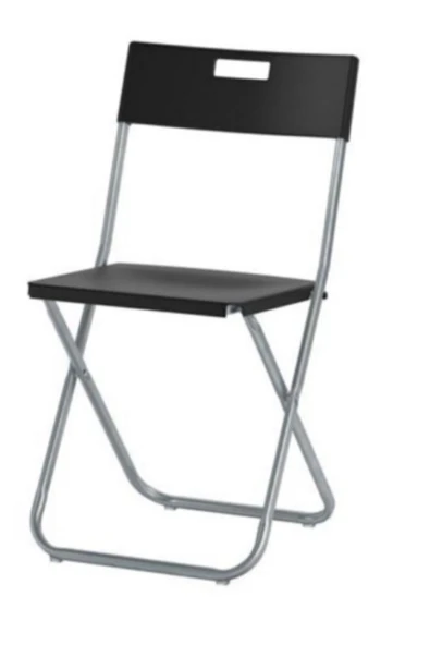 IKEA Gunde Katlanabilir Sandalye Taşınır Siyah Galvanizli Çelik _gunde_siyah - 2