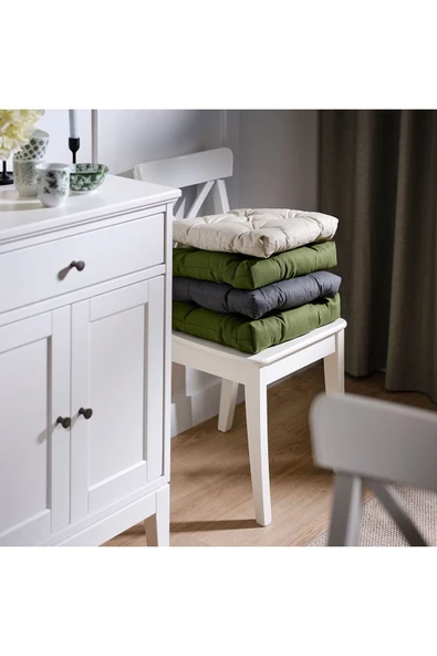 IKEA Sandalye Minderi, Min. Genişlik:35cm  Maks. genişlik:40 cm  Derinlik:38 cm  Kalınlık:7 cm 4Lü - 4