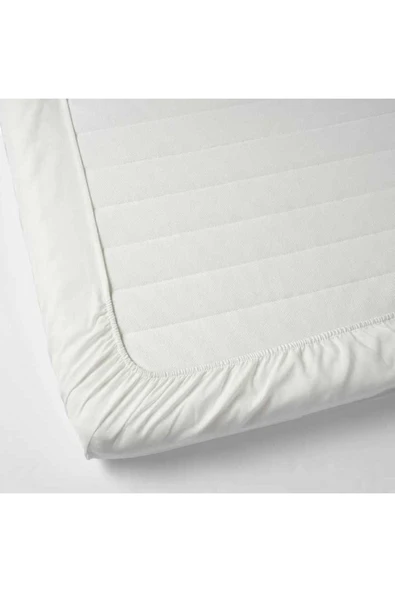 IKEA TAGGVALLMO lastikli çarşaf, beyaz, 90x200 cm Tek Kişilik - 2