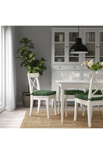 IKEA Sandalye Minderi, Min. Genişlik:35cm  Maks. genişlik:40 cm  Derinlik:38 cm  Kalınlık:7 cm 4Lü - 3