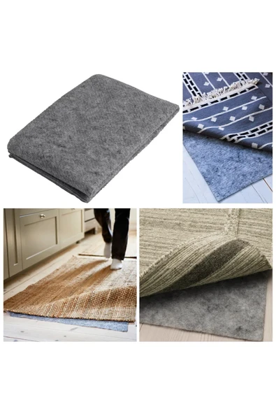 IKEA STOPP FILT Gri Halı Kilim Yolluk Kaydırmazı Kalın Dokulu Kaydırmaz Keçe Ped