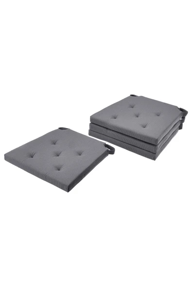 IKEA Sandalye Minderi, Derinlik: 40 cm  Genişlik: 42 cm/ 35 cm  Kalınlık: 4 cm, 4'lü