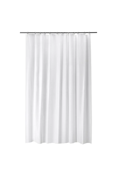 IKEA Duş Perdesi, Beyaz Tek Perde Halkasız - 1