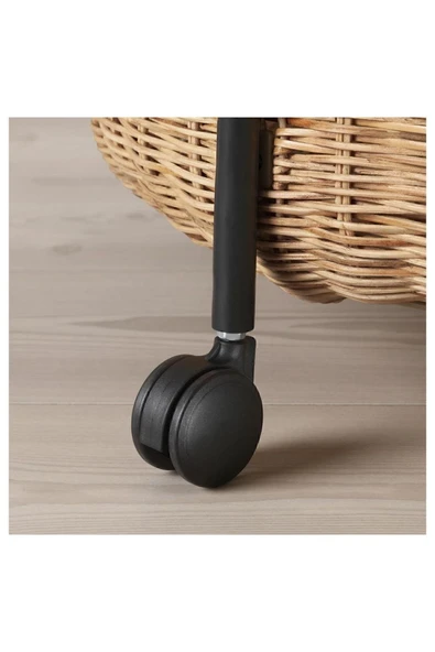 IKEA Lubban Tekerlekli Yan Sepha - Rattan / Antrasit - 6