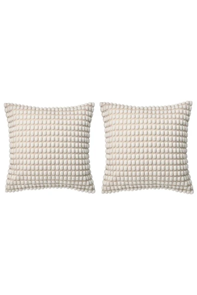 IKEA 2 Adet Kırlent Kılıfı Kırık Beyaz Renk 50x50 Fermuarlı. I?çi Dahil Değildir