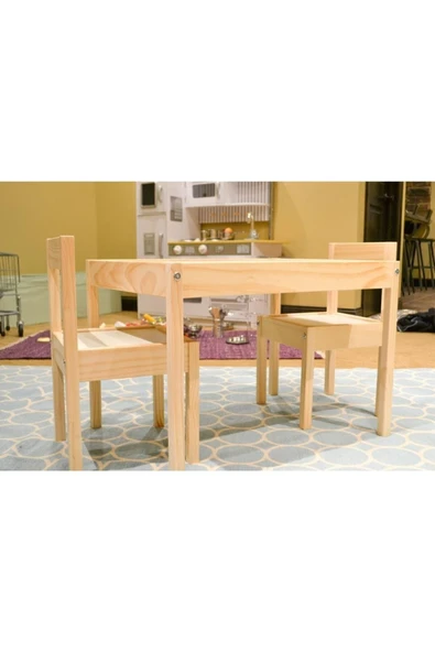IKEA Latt Ahşap Çocuk Masa Seti - 4