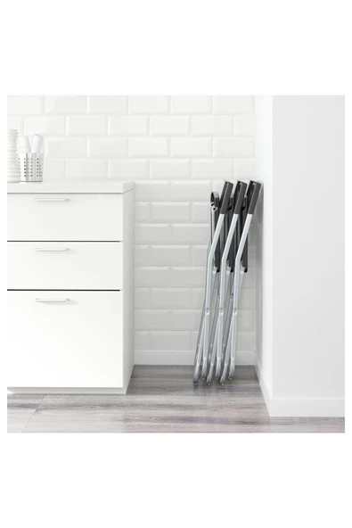 IKEA Gunde Galvanizli Çelik Katlanabilir Taşınır Sandalye Beyaz - 4