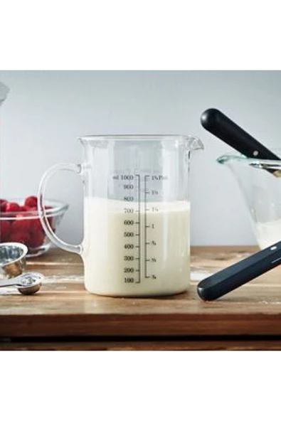 IKEA 1 Lt Ölçek Cam Ölçü Kabı Beher Isıya Dayanıklı Cam 1 Lt - 3