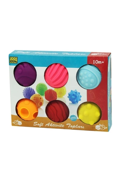 Erpa Oyuncak Soft Aktivite Topları 6'lı Set Yumuşak Elastik Top - 2