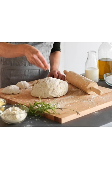 IKEA Döner Saplı Merdane Uzunluk: 43 Cm İkea Ahşap Hamur Açma Merdanesi - 2